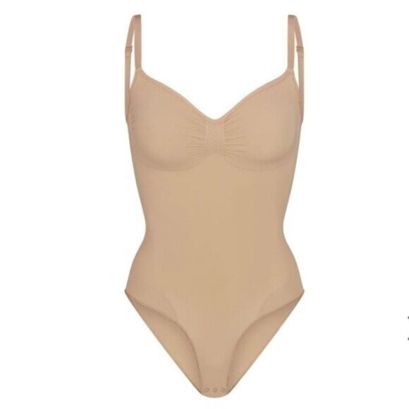 SKIMS Sculpting Brief Bodysuit L/XL (US 12–16) Clay Nude NWOT MSRP $72 - Picture 4 of 6